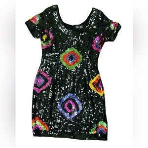 Vintage Bari-Jay Sequin Dress Size 4 excellent condition